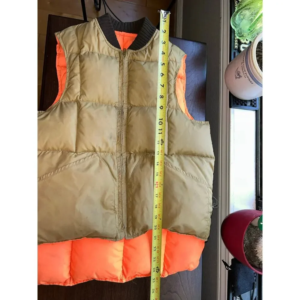 Vintage reversible down filled hunting vest Black Sheep size small